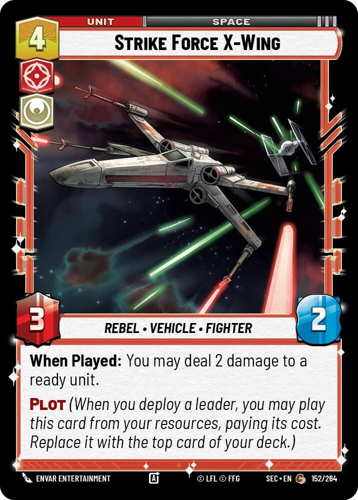 Star Wars Unlimited Secrets of Power Strike Force X-Wing 152/264 Common Near Mint