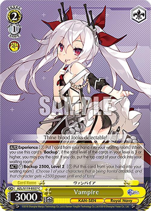 Weiss Schwarz Azur Lane Vol. 2 Vampire AZL/S119-E027 C Common Near Mint