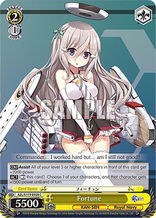 Weiss Schwarz Azur Lane Vol. 2 Fortune AZL/S119-E028 C Common Near Mint