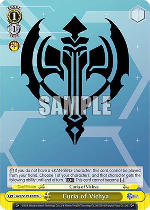 Weiss Schwarz Azur Lane Vol. 2 Curia of Vichya AZL/S119-E029 U Uncommon