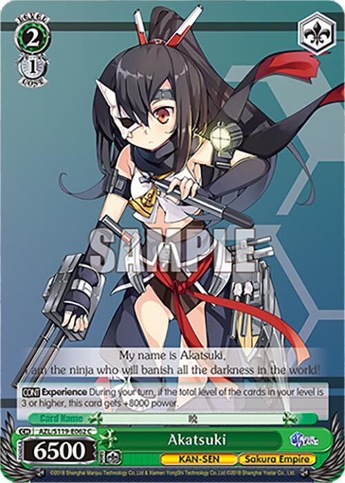 Weiss Schwarz Azur Lane Vol. 2 Akatsuki AZL/S119-E062 C Common Near Mint