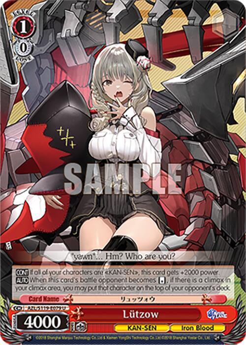 Weiss Schwarz Azur Lane Vol. 2 Lutzow AZL/S119-E079 U Uncommon Near Mint