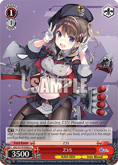 Weiss Schwarz Azur Lane Vol. 2 Z35 AZL/S119-E080 U Uncommon