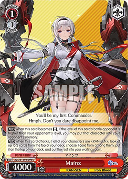 Weiss Schwarz Azur Lane Vol. 2 Mainz AZL/S119-E090 C Common Near Mint