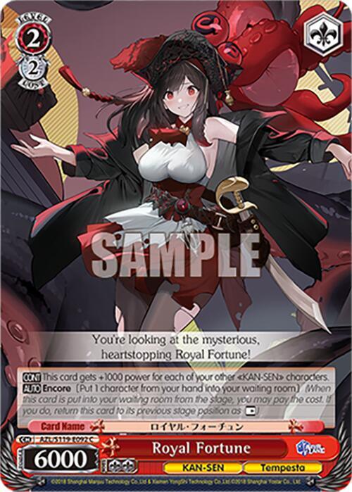 Weiss Schwarz Azur Lane Vol. 2 Royal Fortune AZL/S119-E092 C Common Near Mint