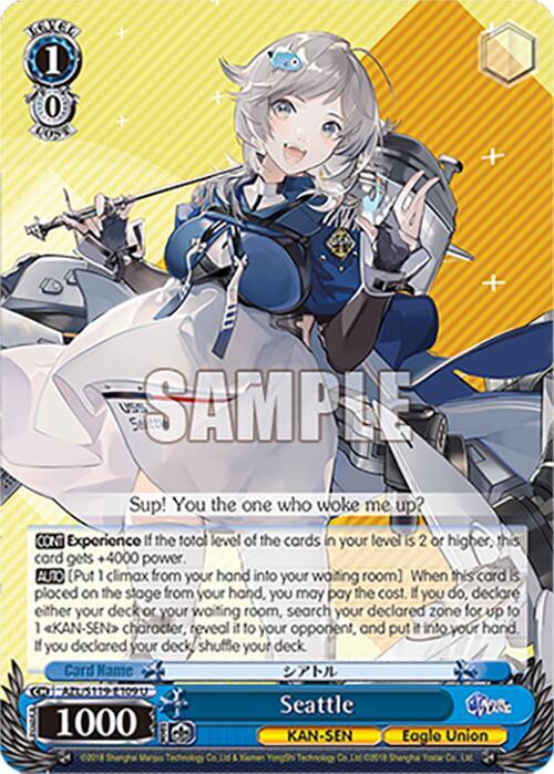 Weiss Schwarz Azur Lane Vol. 2 Seattle AZL/S119-E109 U Uncommon Near Mint