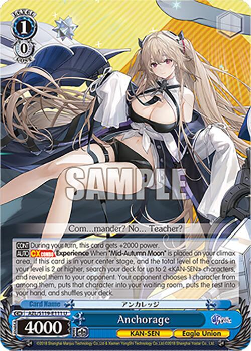 Weiss Schwarz Azur Lane Vol. 2 Anchorage AZL/S119-E111 U Uncommon