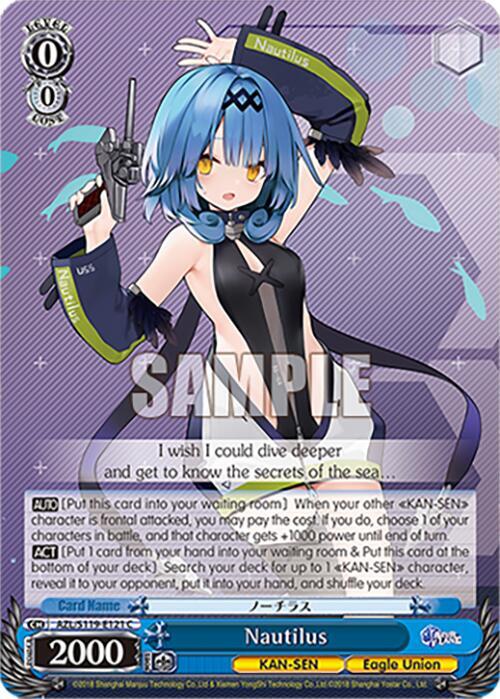 Weiss Schwarz Azur Lane Vol. 2 Nautilus AZL/S119-E121 C Common Near Mint