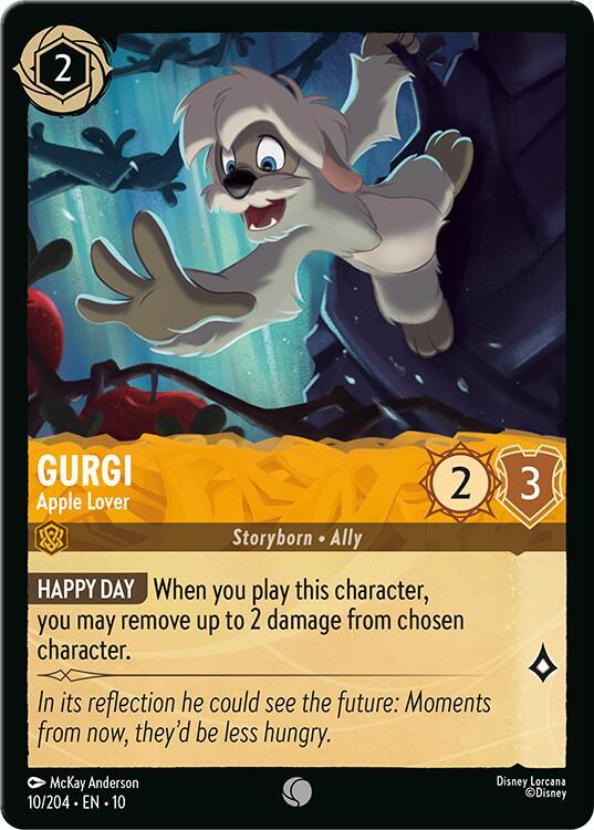 Lorcana TCG Whispers in the Well Gurgi - Apple Lover 10/204 Common Near Mint