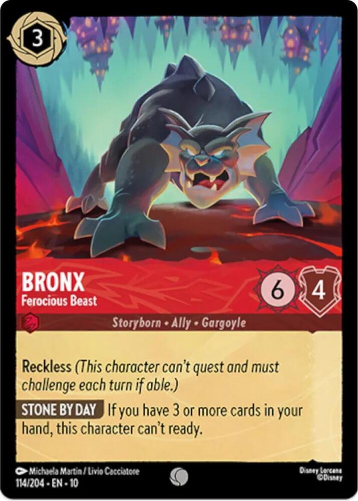Lorcana TCG Whispers in the Well Bronx - Ferocious Beast 114/204 Common Near Mint