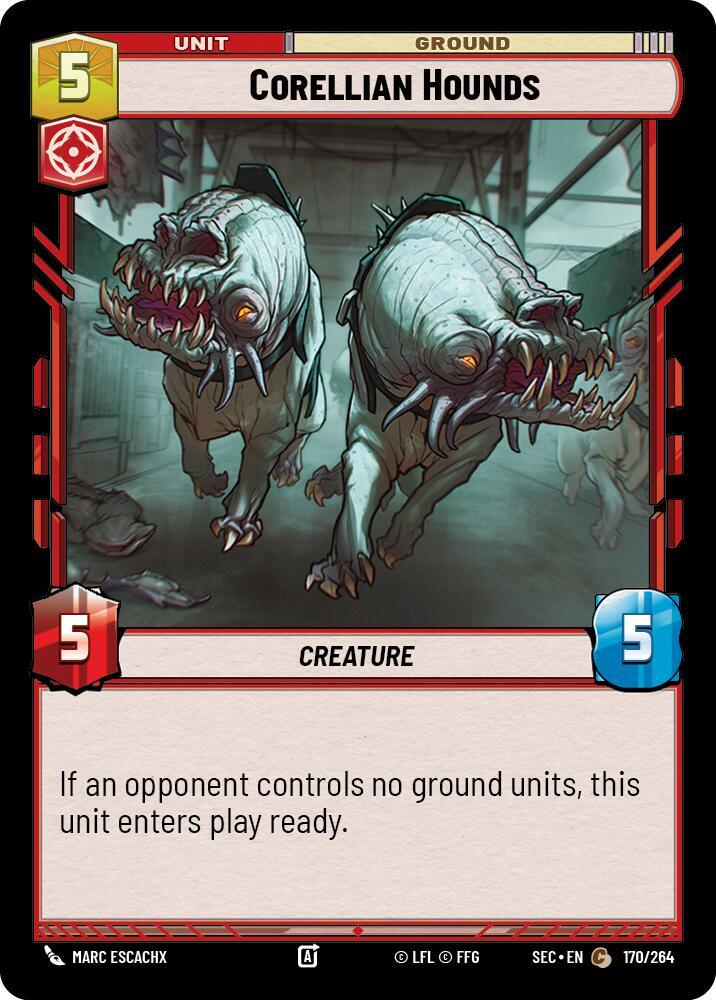 Star Wars Unlimited Secrets of Power Corellian Hounds 170/264 Common Near Mint