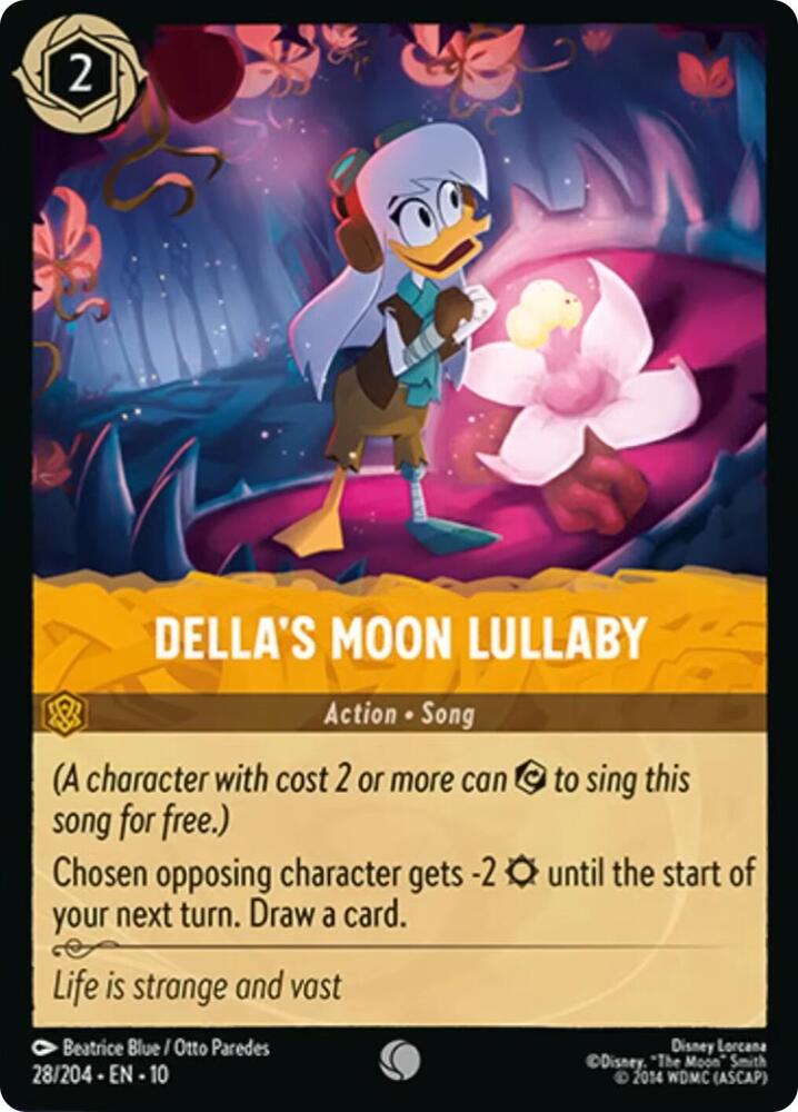 Lorcana TCG Whispers in the Well Della's Moon Lullaby 28/204 Common Near Mint