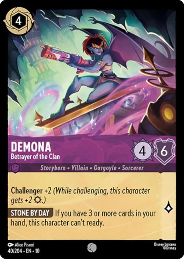 Lorcana TCG Whispers in the Well Demona - Betrayer of the Clan 40/204 Common Near Mint
