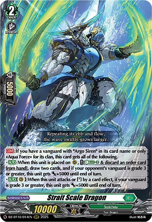 Cardfight Vanguard DZ-BT10: Dragonsoul Resonance Strait Scale Dragon  DZ-BT10/014EN - Triple Rare