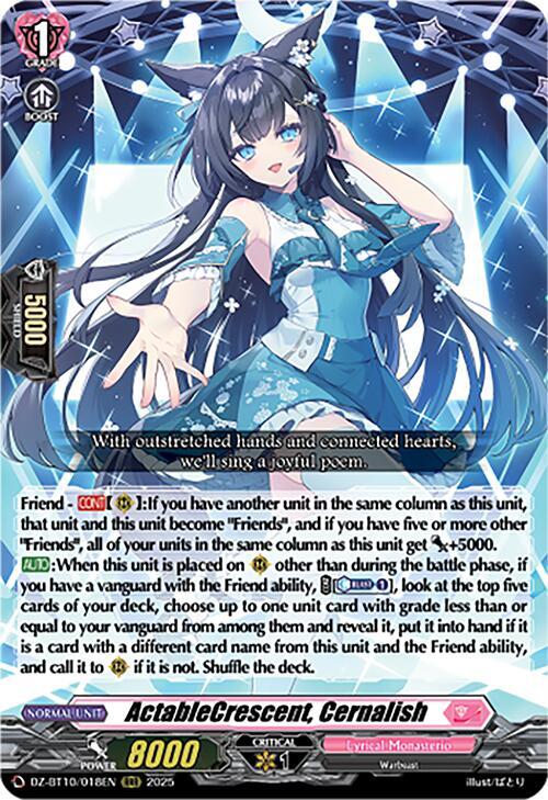 Cardfight Vanguard DZ-BT10: Dragonsoul Resonance ActableCrescent, Cernalish  DZ-BT10/018EN - Triple Rare