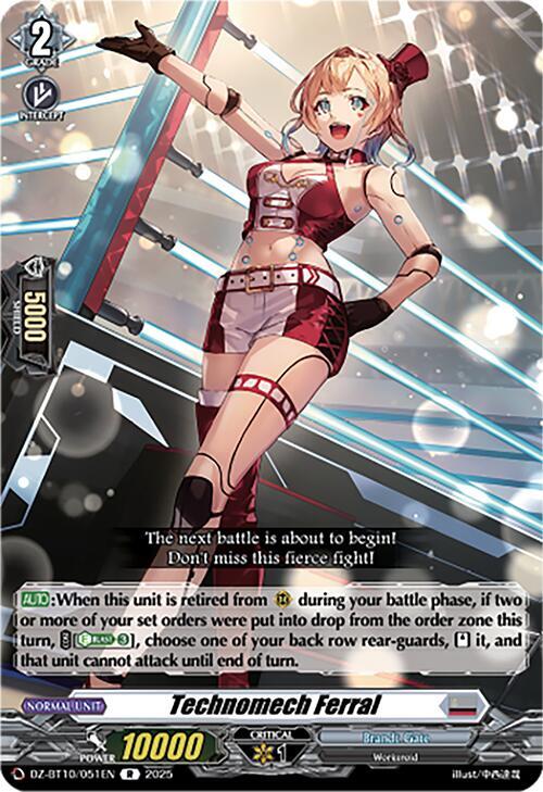 Cardfight Vanguard DZ-BT10: Dragonsoul Resonance Technomech Ferral  DZ-BT10/051EN - Rare