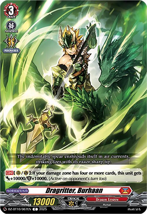 Cardfight Vanguard DZ-BT10: Dragonsoul Resonance Dragritter, Burhaan  DZ-BT10/067EN - Common