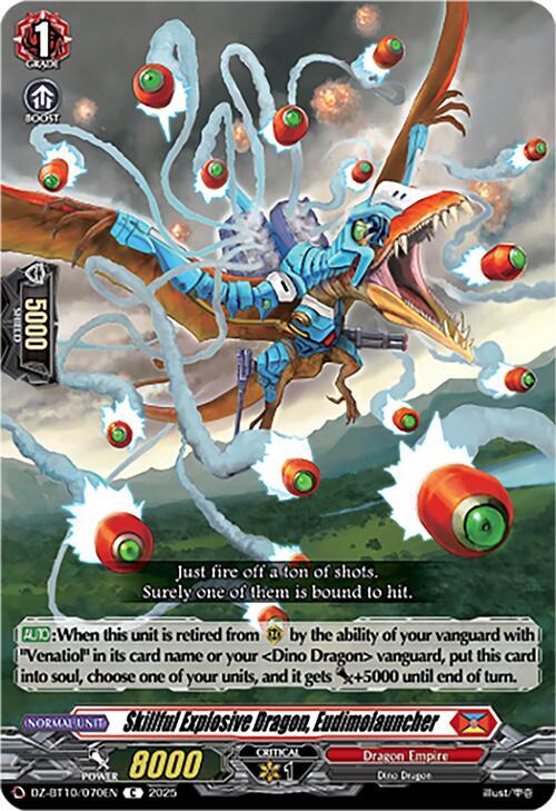 Cardfight Vanguard DZ-BT10: Dragonsoul Resonance Skillful Explosive Dragon, Eudimolauncher  DZ-BT10/070EN - Common