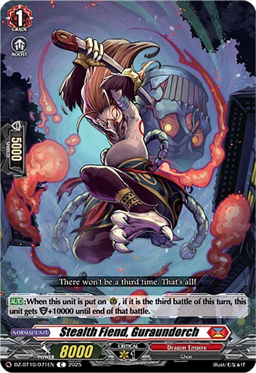 Cardfight Vanguard DZ-BT10: Dragonsoul Resonance Stealth Fiend, Guraundorch DZ-BT10/071EN C Near Mint