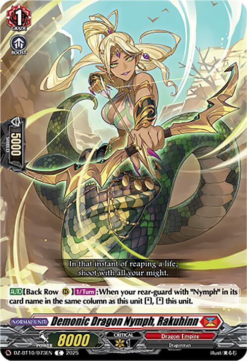 Cardfight Vanguard DZ-BT10: Dragonsoul Resonance Demonic Dragon Nymph, Rakuhinn DZ-BT10/073EN C Near Mint