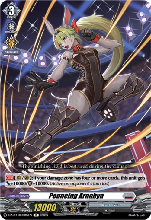 Cardfight Vanguard DZ-BT10: Dragonsoul Resonance Pouncing Arnabya  DZ-BT10/085EN - Common