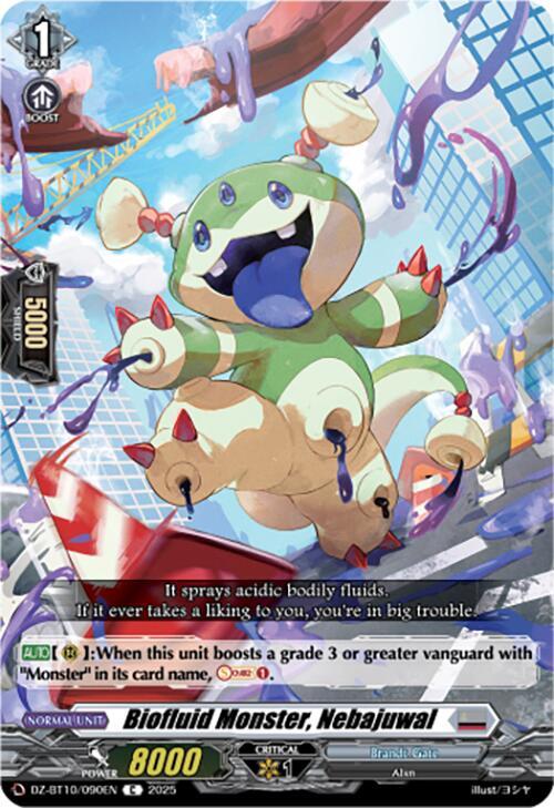 Cardfight Vanguard DZ-BT10: Dragonsoul Resonance Biofluid Monster, Nebajuwal DZ-BT10/090EN C Near Mint