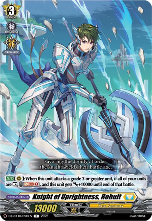 Cardfight Vanguard DZ-BT10: Dragonsoul Resonance Knight of Uprightness, Rohult DZ-BT10/096EN C Near Mint