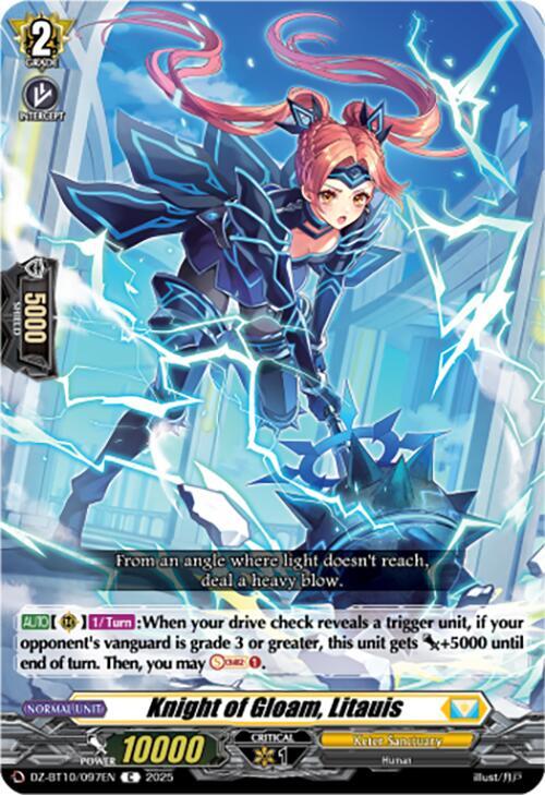Cardfight Vanguard DZ-BT10: Dragonsoul Resonance Knight of Gloam, Litauis  DZ-BT10/097EN - Common