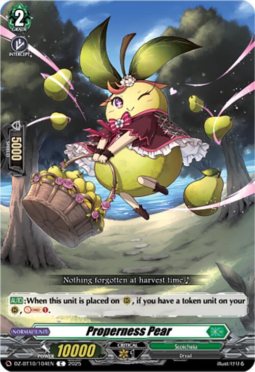 Cardfight Vanguard DZ-BT10: Dragonsoul Resonance Properness Pear  DZ-BT10/104EN - Common