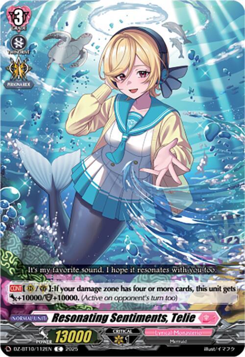Cardfight Vanguard DZ-BT10: Dragonsoul Resonance Resonating Sentiments, Telie  DZ-BT10/112EN - Common