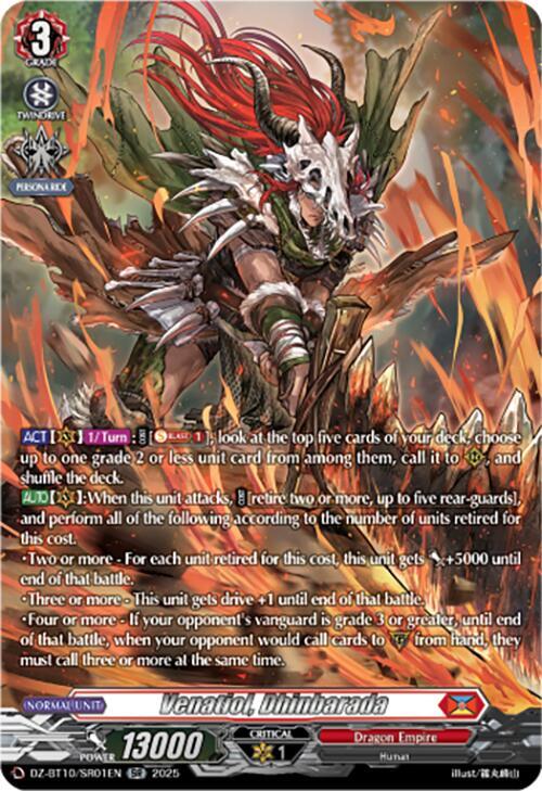 Cardfight Vanguard DZ-BT10: Dragonsoul Resonance Venatiol, Dhinbarada Silver Rare