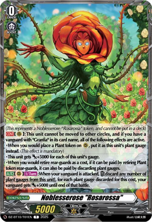 Cardfight Vanguard DZ-BT10: Dragonsoul Resonance Noblesserose "Rosarossa" Token