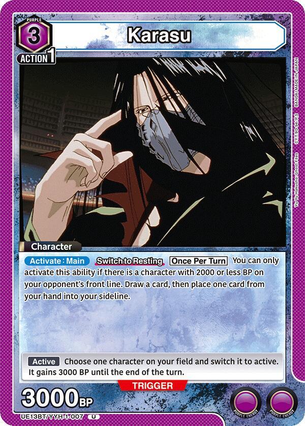 Union Arena UE13BT: Yu Yu Hakusho: Ghost Files Karasu (007) UE13BT/YYH-1-007 Uncommon Near Mint