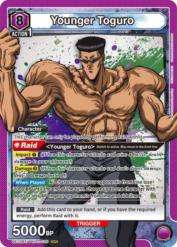 Union Arena UE13BT: Yu Yu Hakusho: Ghost Files Younger Toguro (025) UE13BT/YYH-1-025 Super Rare Near Mint Foil