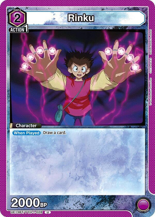 Union Arena UE13BT: Yu Yu Hakusho: Ghost Files Rinku UE13BT/YYH-1-028 Uncommon Near Mint