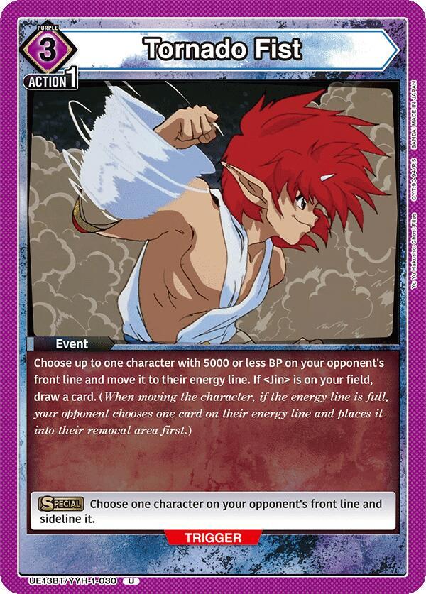 Union Arena UE13BT: Yu Yu Hakusho: Ghost Files Tornado Fist UE13BT/YYH-1-030 Uncommon Near Mint