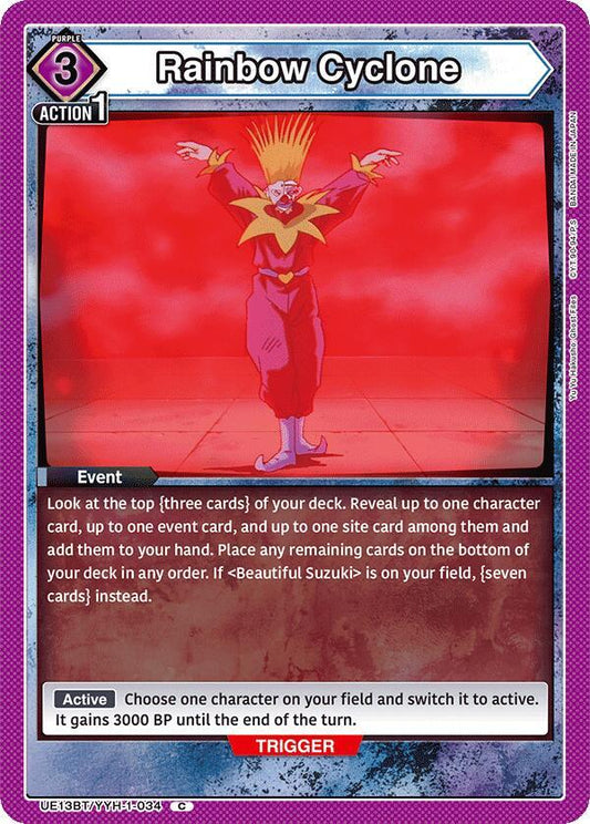 Union Arena UE13BT: Yu Yu Hakusho: Ghost Files Rainbow Cyclone UE13BT/YYH-1-034 Common Near Mint