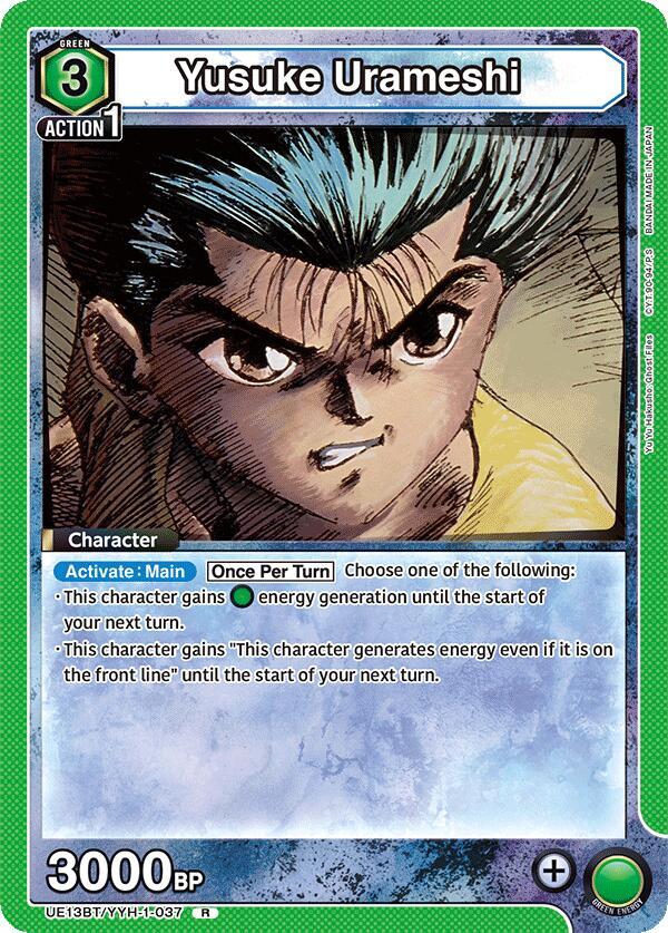 Union Arena UE13BT: Yu Yu Hakusho: Ghost Files Yusuke Urameshi (037) UE13BT/YYH-1-037 Rare Near Mint Foil