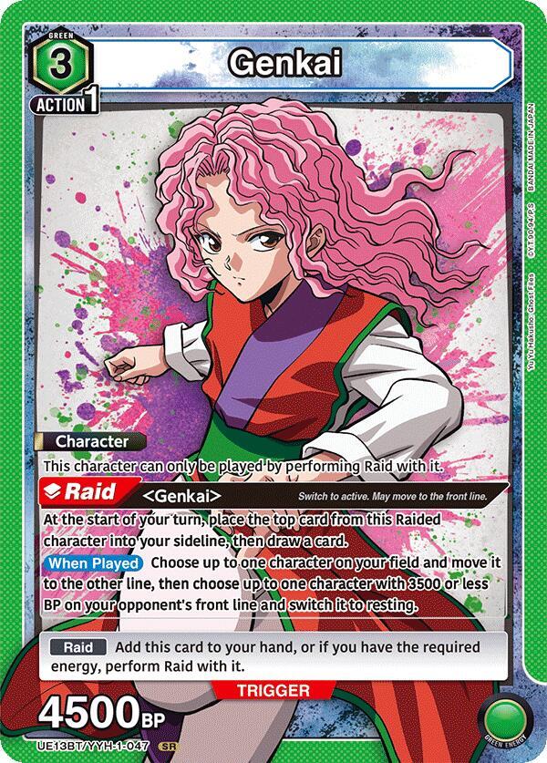 Union Arena UE13BT: Yu Yu Hakusho: Ghost Files Genkai (047) UE13BT/YYH-1-047 Super Rare Near Mint Foil