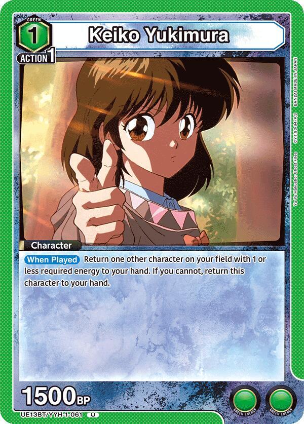Union Arena UE13BT: Yu Yu Hakusho: Ghost Files Keiko Yukimura UE13BT/YYH-1-061 Uncommon Near Mint