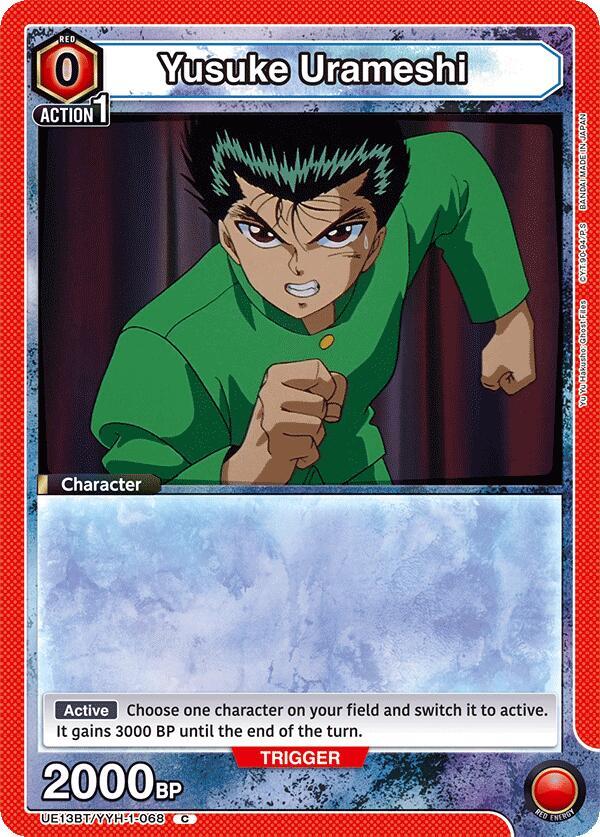 Union Arena UE13BT: Yu Yu Hakusho: Ghost Files Yusuke Urameshi (068) UE13BT/YYH-1-068 Common Near Mint