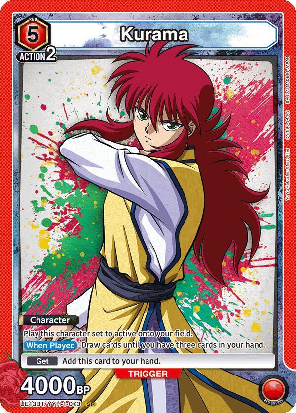 Union Arena UE13BT: Yu Yu Hakusho: Ghost Files Kurama (073) UE13BT/YYH-1-073 Super Rare Near Mint Foil