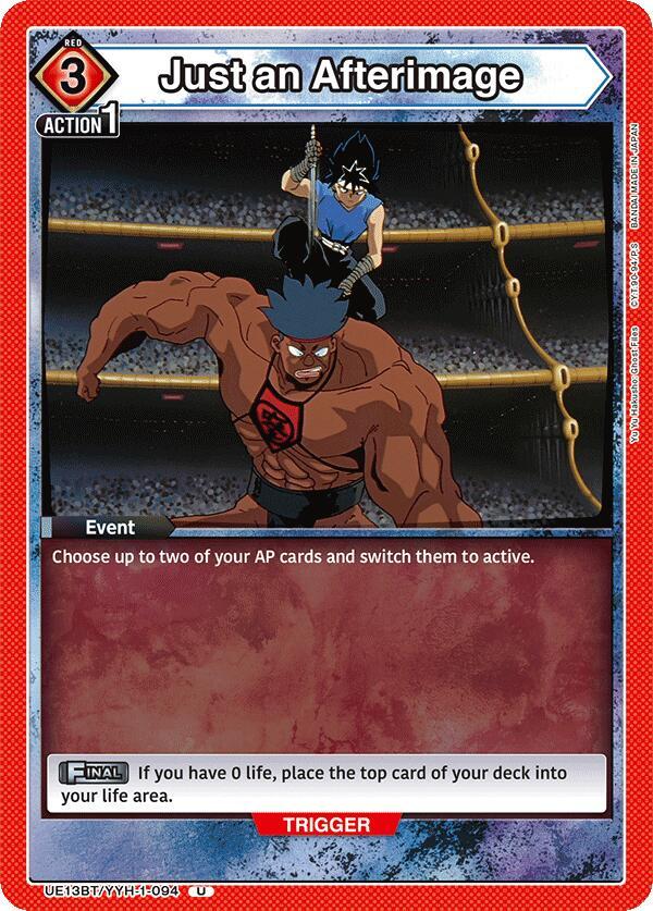 Union Arena UE13BT: Yu Yu Hakusho: Ghost Files Just an Afterimage UE13BT/YYH-1-094 Uncommon Near Mint