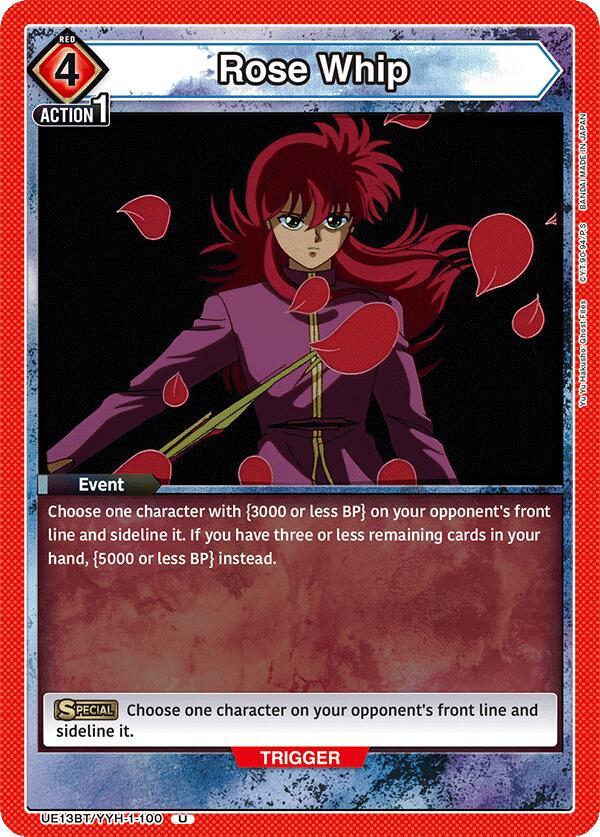 Union Arena UE13BT: Yu Yu Hakusho: Ghost Files Rose Whip UE13BT/YYH-1-100 Uncommon Near Mint