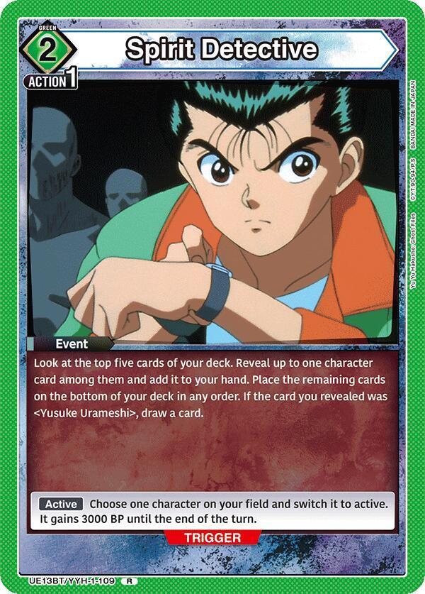 Union Arena UE13BT: Yu Yu Hakusho: Ghost Files Spirit Detective UE13BT/YYH-1-109 Rare Near Mint Foil