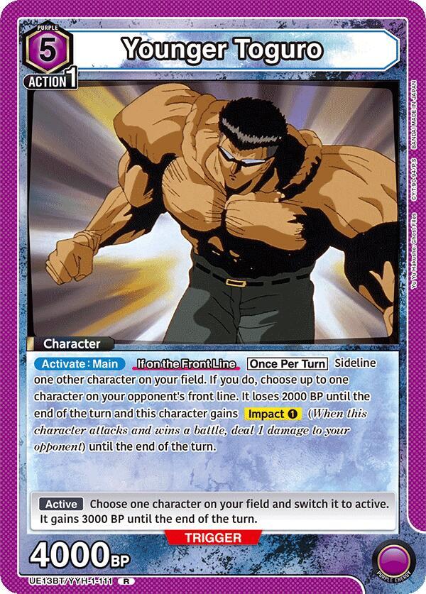 Union Arena UE13BT: Yu Yu Hakusho: Ghost Files Younger Toguro (111) UE13BT/YYH-1-111 Rare Near Mint Foil