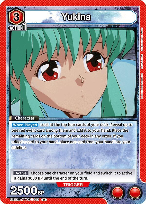 Union Arena UE13BT: Yu Yu Hakusho: Ghost Files Yukina (113) UE13BT/YYH-1-113 Rare Near Mint Foil