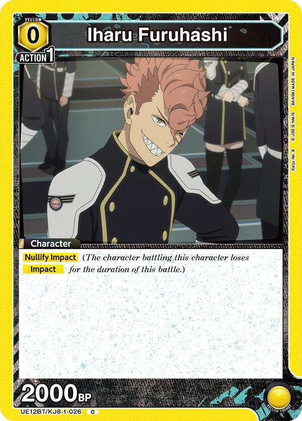 Union Arena UE12BT: Kaiju No. 8 Iharu Furuhashi (026) UE12BT/KJ8-1-026 Common Near Mint