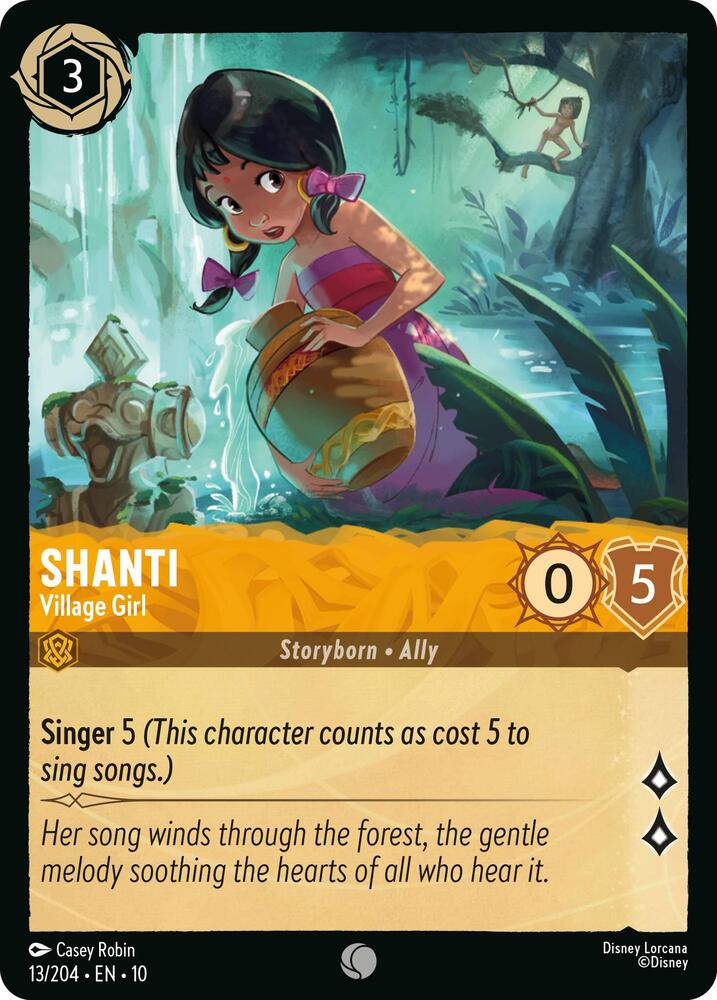 Lorcana TCG Whispers in the Well Shanti - Village Girl 13/204 Common Near Mint