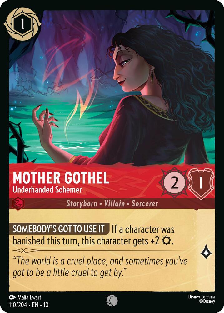Lorcana TCG Whispers in the Well Mother Gothel - Underhanded Schemer 110/204 Common Near Mint